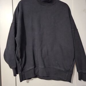 Black TNA Mock Neck Sweatshirt